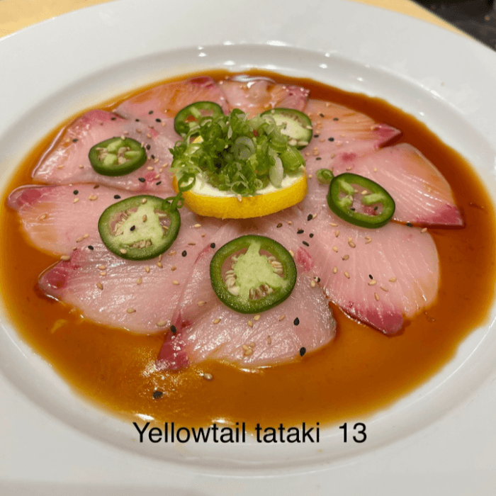 Yellow Tail Tataki.