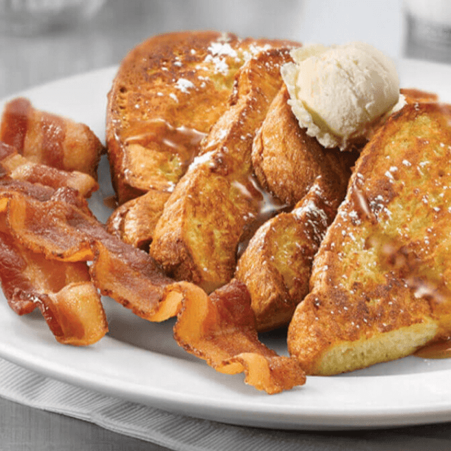 French Toast with Bacon or Sausage