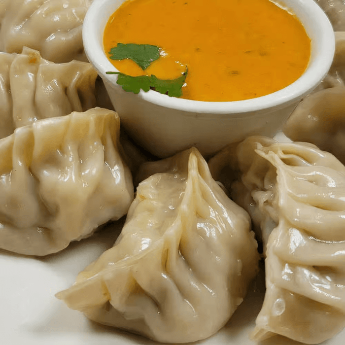 Chicken MoMo (Dumpling) Not Gluten free & Contains Nuts..