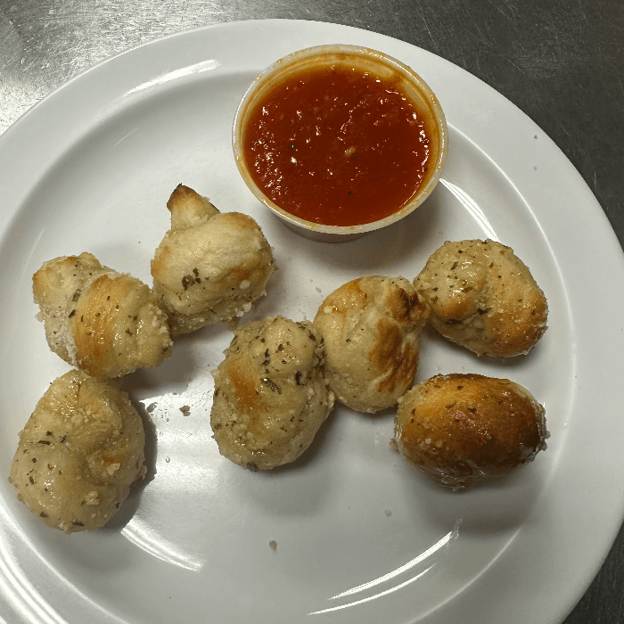 Garlic Knots with Sauce.