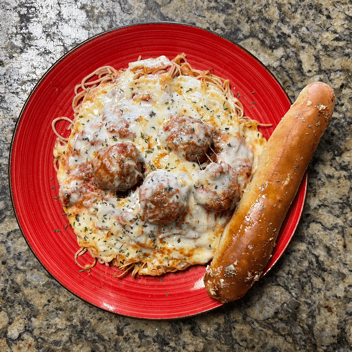 Spaghetti with Meatballs & Sausage.