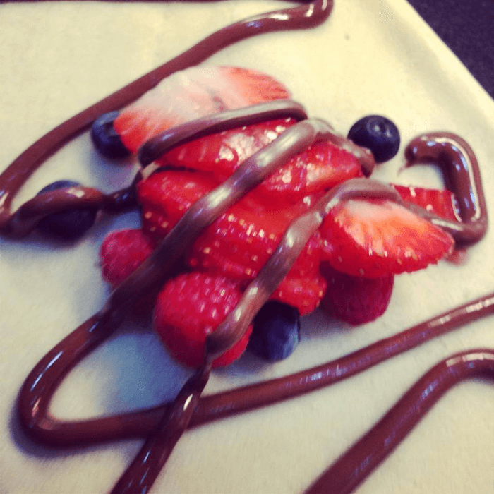 Nutella and Berries Crepe
