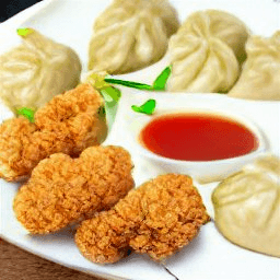 Chicken Momo Fried