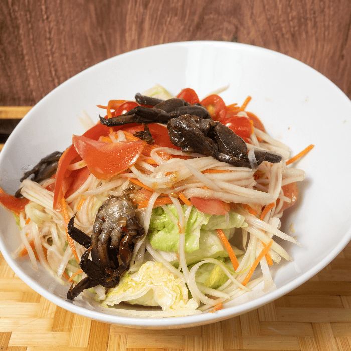 Lao Style Som Tum (Papaya Salad).