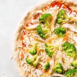 Broccoli & Chicken Pizza (Personal 7" - 4 Slices)