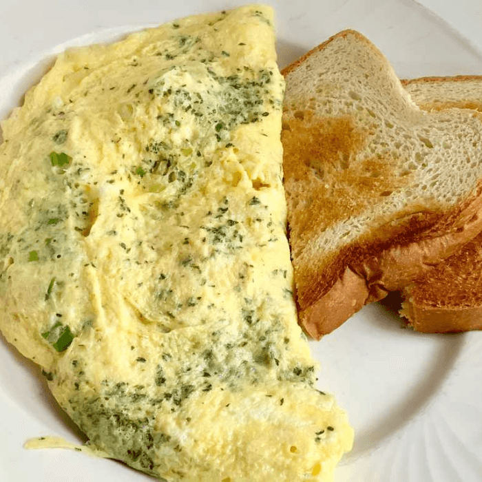 Scallion & Feta Omelette
