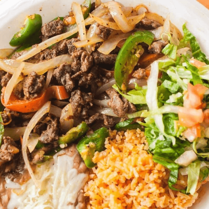 Beef Steak A La Mexicana Special.