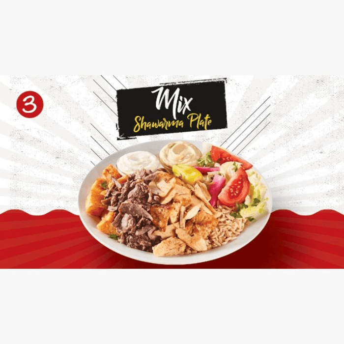 # 3 Mix Shawarma Plate