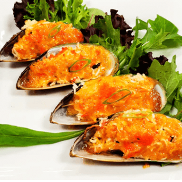 37. Baked Mussel - 4 pc