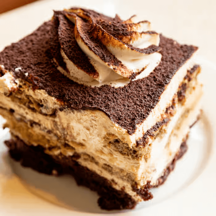 Fresh Made Tiramisu Cake.