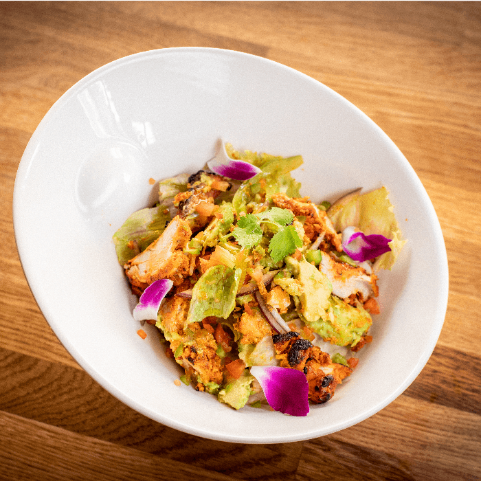 Paneer or Chicken Tikka & Avocado Salad