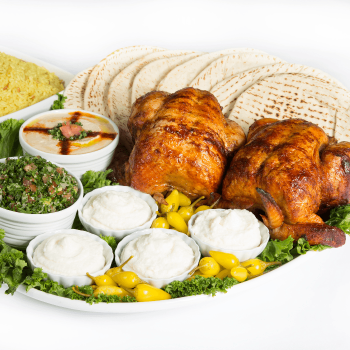 Small Family Pack - Rotisserie Chicken w/ 1 small side & a Greek salad