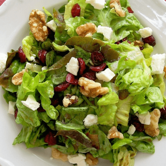 Cranberry Romaine Walnut Salad