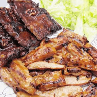 Beef Short Ribs & Chicken Teriyaki Combo.
