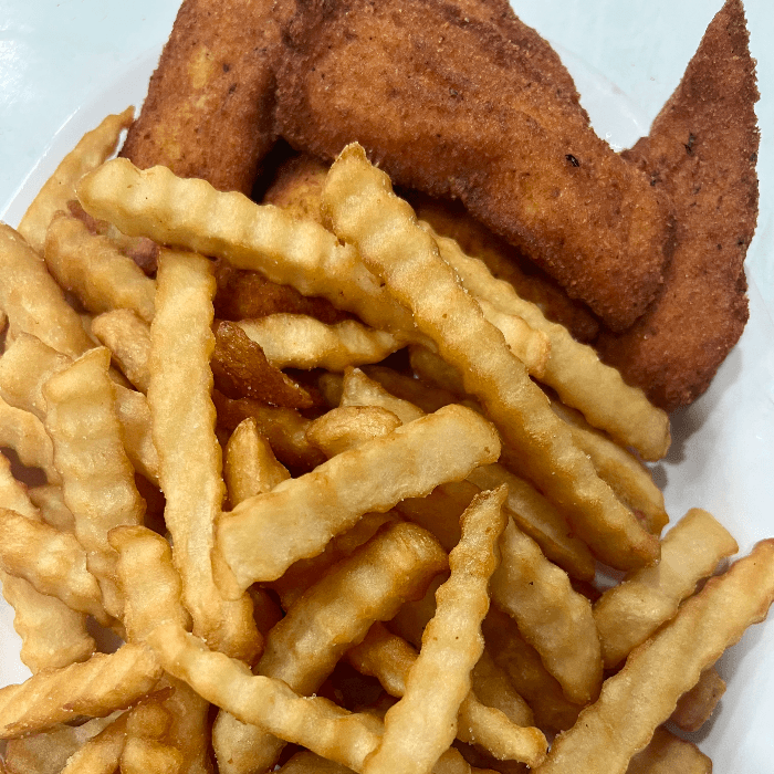 Chicken Fingers & Regular French Fries side Honey Mustard