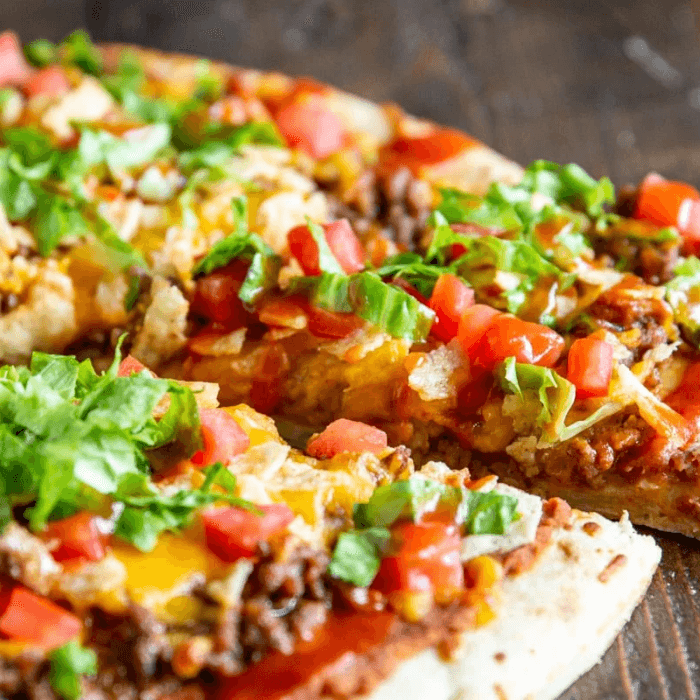 Salted Beef Taco Pizza