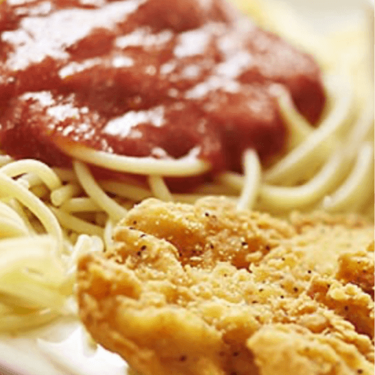 kids Chicken Tenders (2) with Pasta and or Fries