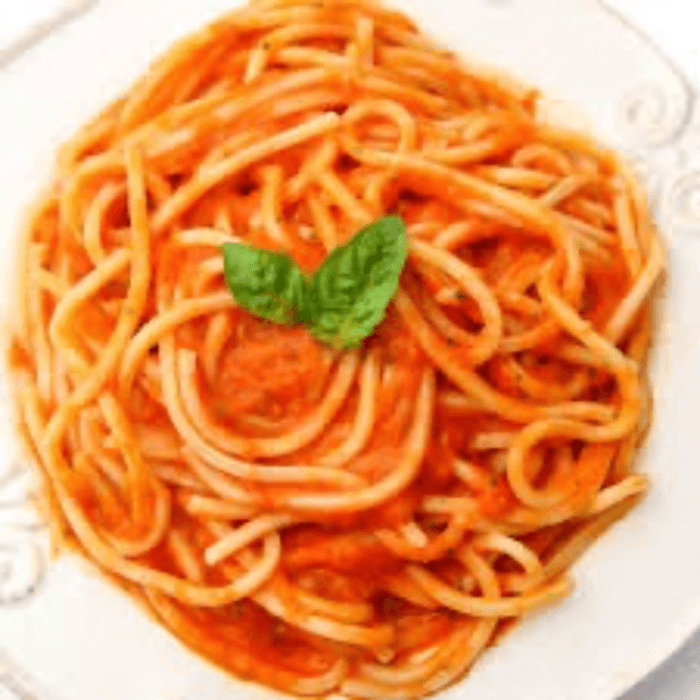 Spaghetti with Homemade Italian Tomato Sauce