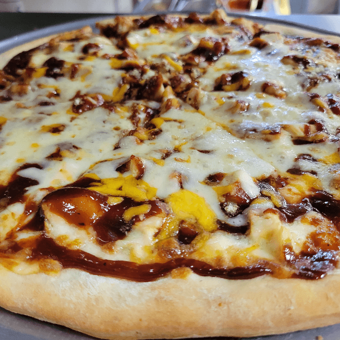 BBQ Chicken Pizza.