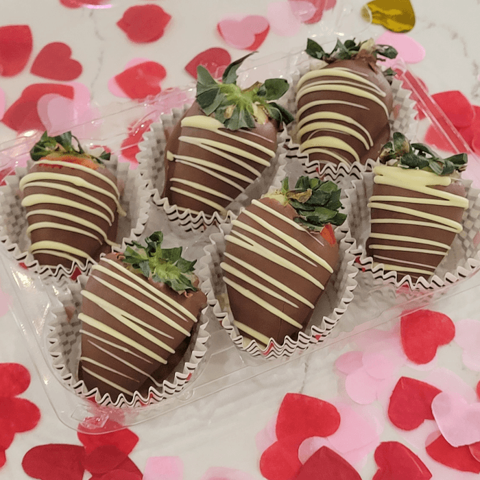 Valentine's Strawberries - 6pcs