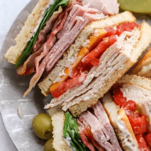 Boiled Ham Club Sandwich