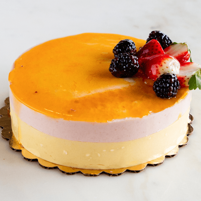 Mango & Guava Mousse Cake.