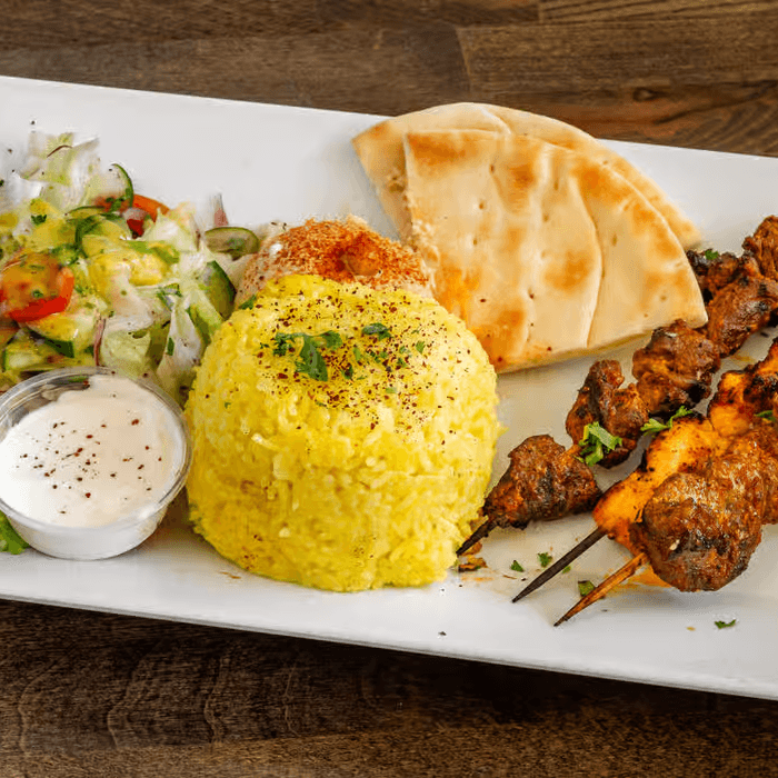 Grilled Mix Kebab Rice Plate