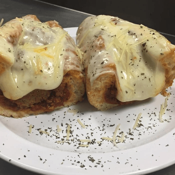 Meatball Parmesan Sub.