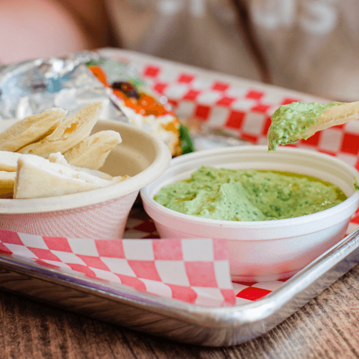 Jalapeño Cilantro Hummus & Pita