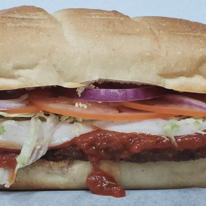 Italian Steak Parmesan Sandwich.