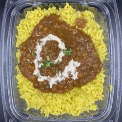 Vegetarian Lentils Rice Bowl.