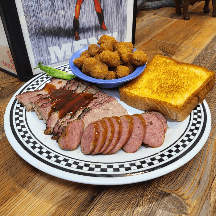 Two Meat Combo Plate.