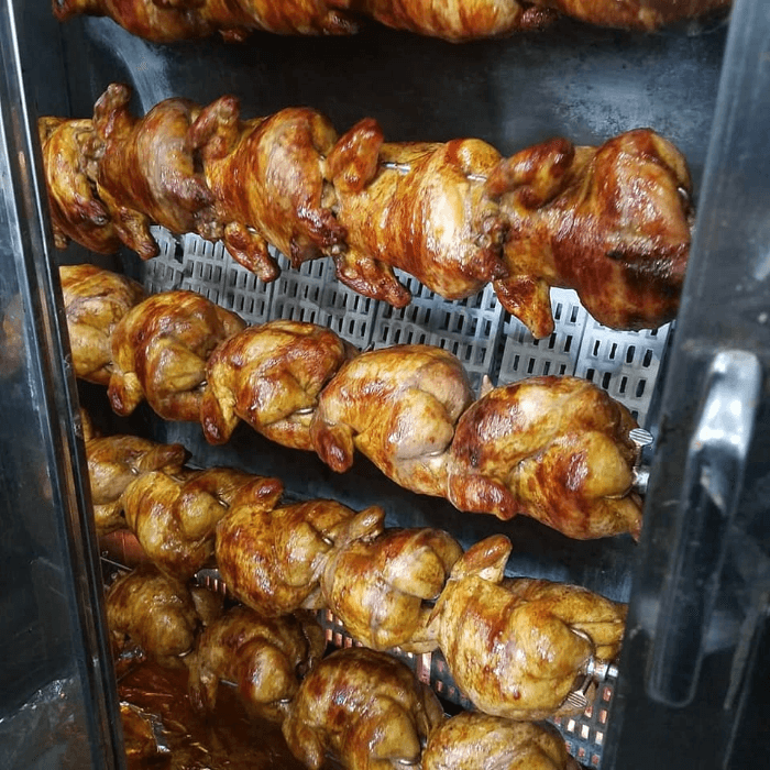 Party Pack #1 - 5 Whole Chickens w/ 2 Large Side & 1 small tray of Greek Salad