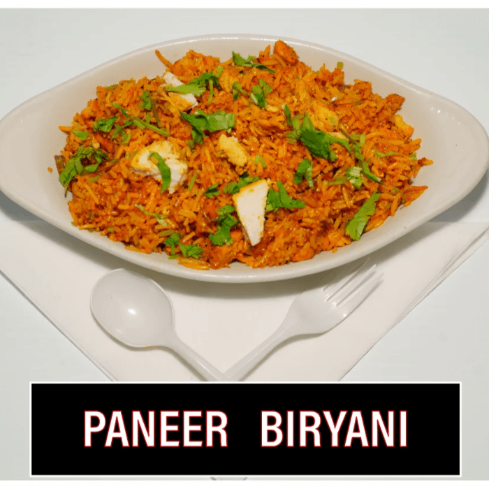 Paneer Biryani.