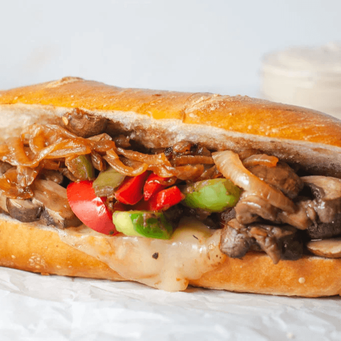 Steak with Mushrooms & Cheese Submarine