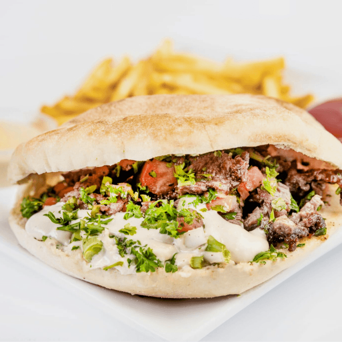 Beef Shawerma Sandwich.