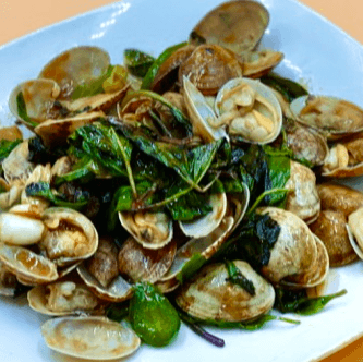S09. Basil Clams 九層塔炒蜆.