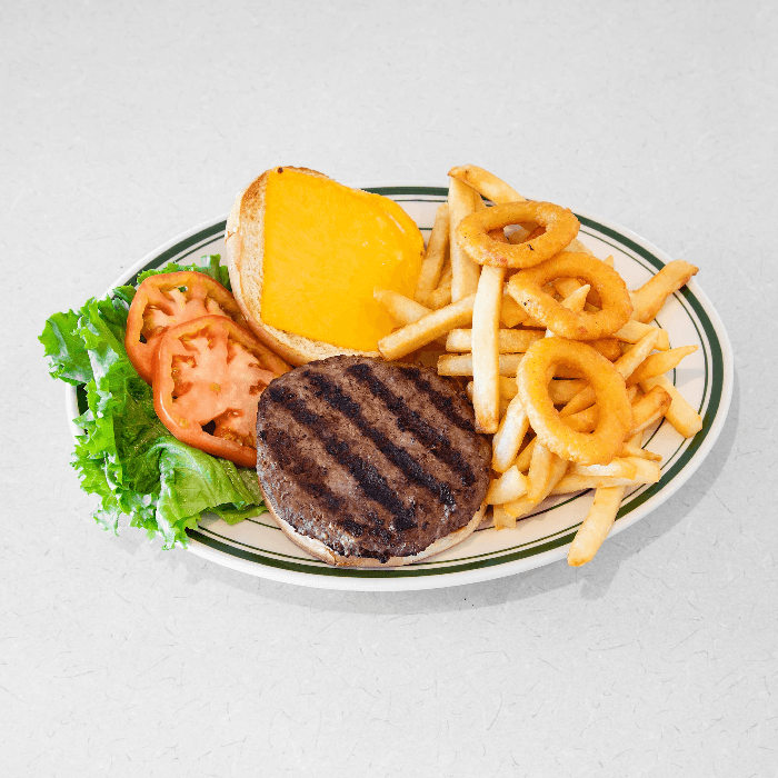 Swiss Cheese Burger Deluxe.