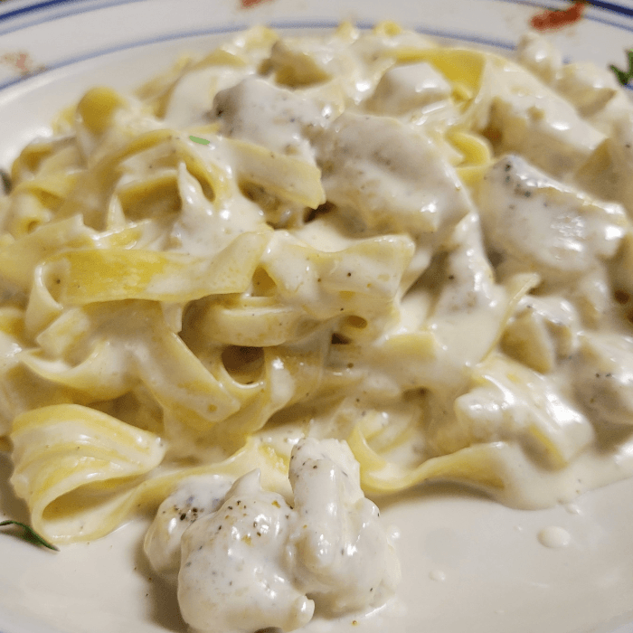Chicken Fettuccine Alfredo.