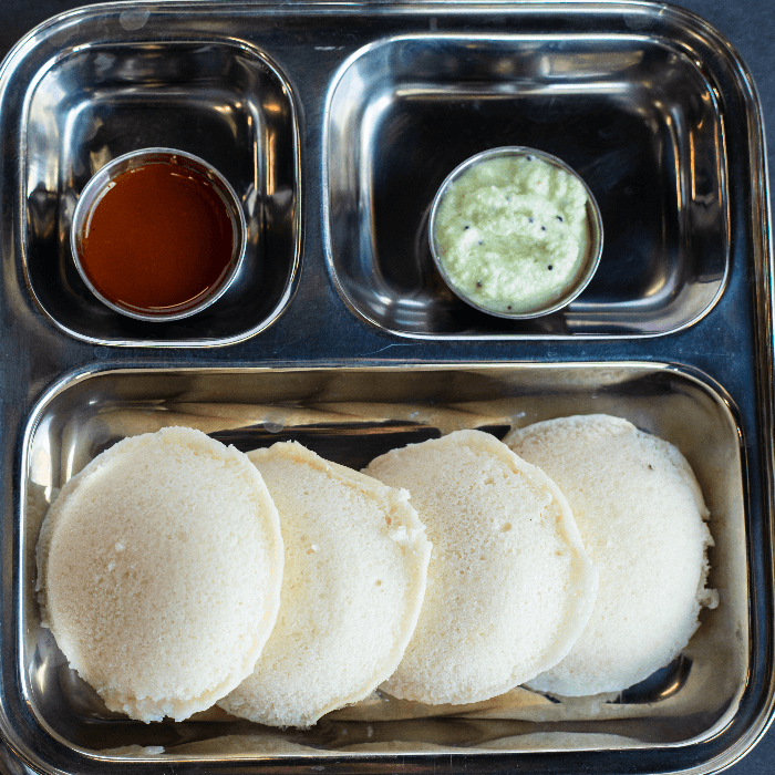 Idlis with Chutney.