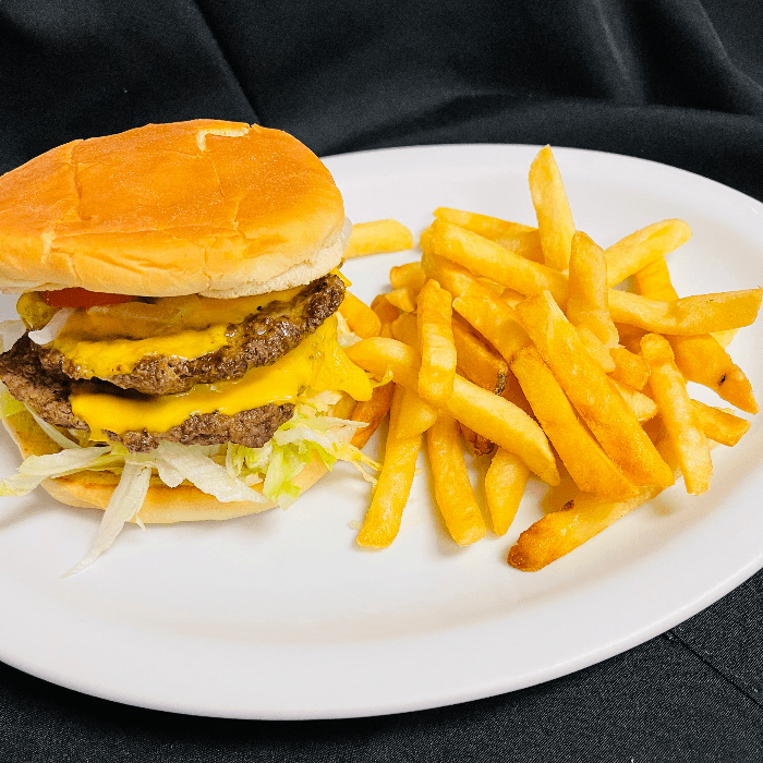 Double Cheeseburger with fries