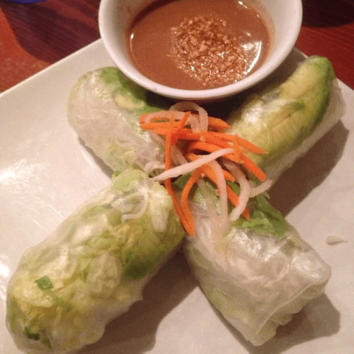 Avocado Fresh Spring Rolls.