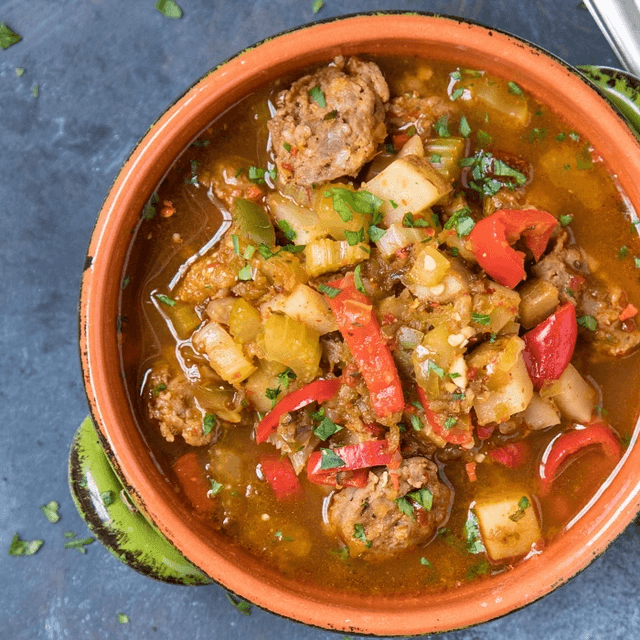 Pork Sausage Spicy Soup