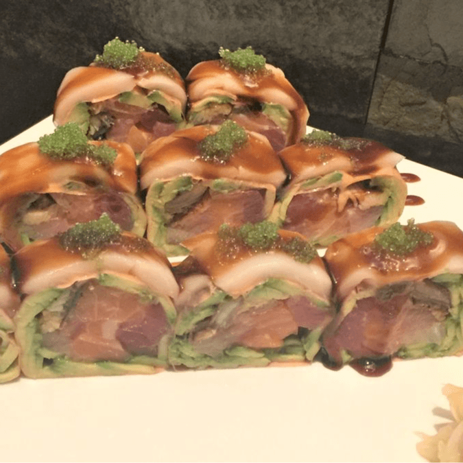 Christmas Sashimi Roll.
