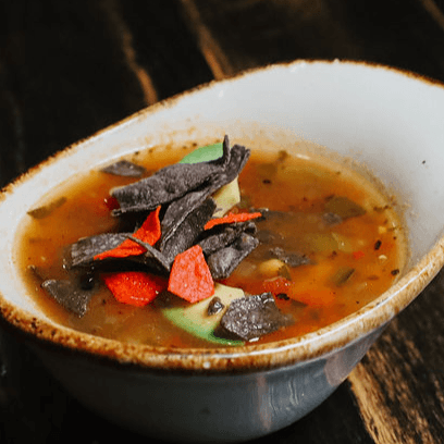 Bowl of Homemade Chicken Tortilla Soup
